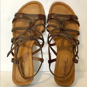 Natural Soul by Naturalizer Leather Sandals Size 8